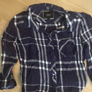 RAILS blue/white S flannel